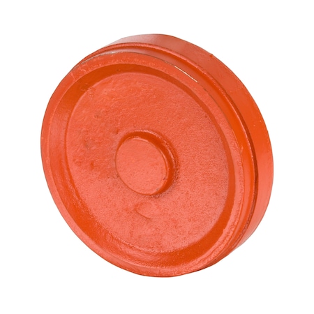 Usa Industrials Grooved Pipe Fitting - Ductile Iron Orange Enamel-Coated - Cap - 8 Grooved End ZUSA-PF-19915